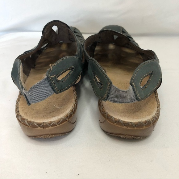 Remonte Dorndorf Slip On Leather Navy Sandals Size 38 (7-7.5) - Picture 4 of 11